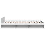 vidaXL Cadre de lit avec tiroir blanc 75x190 cm bois d'ingénierie