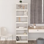 vidaXL Bibliothèque/Séparateur de pièce Blanc 60x30x199 5cm Pin massif