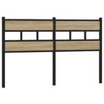 vidaXL Tête de lit chêne sonoma 150 cm fer et bois d’ingénierie