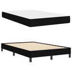 vidaXL Lit à ressorts avec matelas Noir 120 x 190 cm tissu