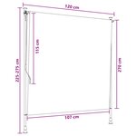 vidaXL Store Roulant Extérieur Sable 120 x 270 cm