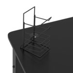 Bureau table poste de travail meuble d'ordinateur informatique étude de jeu avec pieds en forme de K 90 x 60 x 75 cm noir 02_0023770