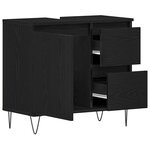 vidaXL Cabinet de Lavabo Chêne noir 65 x 33 x 60 cm Bois d'ingénierie