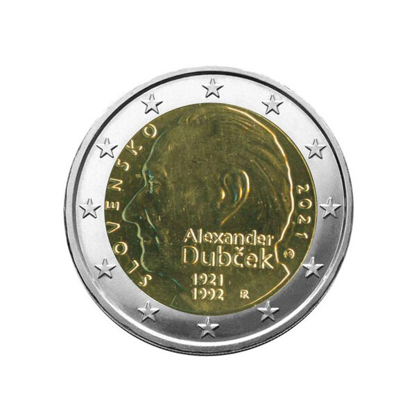 2 euros commémorative Slovaquie 2021 - Alexander Dubcek.