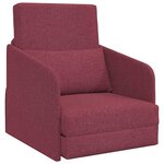 vidaXL Canapé-Lit 60cm Bordeaux tissu