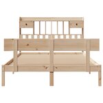 vidaXL Lit bibliothèque sans matelas 150x200 cm bois massif de pin