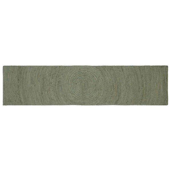 vidaXL Tapis de surface Vert olive 60 x 250 cm Jute