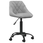 Chaise fauteuil siège de bureau informatique étude clairvelours gris 02_0024024