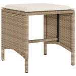 vidaXL Salon de jardin avec coussins 6 Pièces beige résine tressée