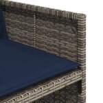vidaXL Chaises de jardin avec coussins lot de 4 gris résine tressée