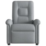 vidaXL Fauteuil inclinable électrique Gris clair Tissu