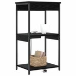 vidaXL Cabinet de chevet Chêne noir 41 x 31 x 76 cm Bois d'ingénierie