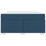 vidaXL Cadre de lit avec matelas Bleu 140 x 200 cm tissu