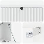 vidaXL Meuble TV mural Blanc 98 x 31 x 30 cm Bois d'ingénierie