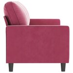 vidaXL Canapé à 3 places Rouge bordeaux 180 cm Velours