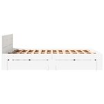 vidaXL Cadre de lit avec tête de lit sans matelas blanc 150x200 cm