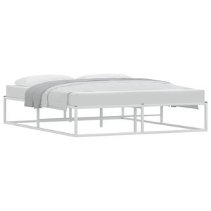 vidaXL Cadre de lit sans matelas blanc 160x200 cm métal