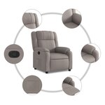 vidaXL Fauteuil inclinable Taupe Tissu