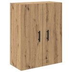 vidaXL Haut Armoire 2 Pièces Chêne artisanal Bois Aggloméré et Verre