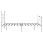 vidaXL Cadre de lit sans matelas avec sommier à lattes métal 140x200cm