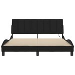 vidaXL Cadre de lit sans matelas Hanko noir 160x200 cm tissu