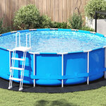 vidaXL Tapis de piscine Noir Ø 366 cm Tissu non tissé