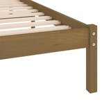 vidaXL Cadre de lit sans matelas marron miel bois massif 100x200 cm