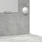 Ensemble de coiffeuse 2 pièces avec éclairage LED en bois d'ingénierie gris béton