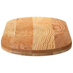 vidaXL Dessus de table 100x50x4 cm bois de chêne massif ovale