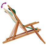 vidaXL Chaises de plage pliables lot de 2 vert tissu