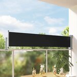 vidaXL Auvent latéral rétractable de patio 60x300 cm Noir