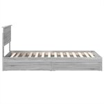 vidaXL Lit de Rangement Gris Sonoma 90 x 200 cm Bois d'ingénierie
