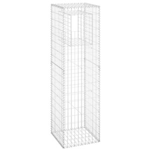 vidaXL Poteau à panier de gabion 50x50x180 cm Fer