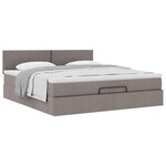 VidaXL Cadre de lit ottoman avec matelas taupe 160x200 cm tissu
