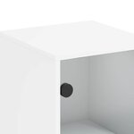 vidaXL Armoire latérale avec porte en verre blanc 35x37x100 cm