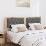vidaXL Tête de lit marron et gris foncé 150 cm Bois massif en pin