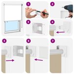 vidaXL Store roulant extérieur protection UV Beige Polyester