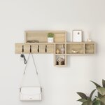 vidaXL Porte-manteau mural Chêne Sonoma 100 x 12 x 43.5 cm