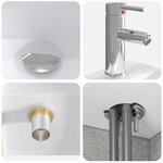 vidaXL Vanité de lavabo mural Gris béton 49 5 x 41 x 63 cm
