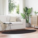 vidaXL Tapis HUARTE Noir 100 x 200 cm Polyester