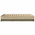 vidaXL Cadre de lit sans matelas chêne sonoma 140x190 cm