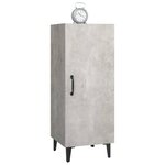 vidaXL Buffet Gris béton 34 5x34x90 cm Bois d'ingénierie