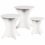 vidaXL Table basse 3 Pièces Blanc