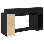 vidaXL Bureau Chêne Noir 160x55x91 cm Bois d'ingénierie