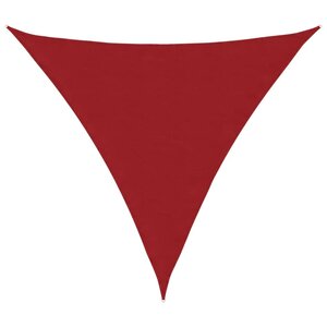 vidaXL Voile de parasol tissu oxford triangulaire 4x4x4 m rouge