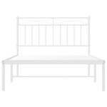 vidaXL Cadre de lit métal sans matelas et tête de lit blanc 100x200 cm