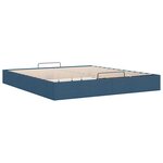 VidaXL Cadre de lit ottoman sans matelas bleu 200x200 cm tissu