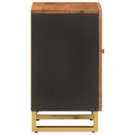 vidaXL Armoire bain marron et noir 38x33 5x58 cm bois massif manguier