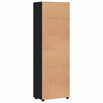 vidaXL Haut Armoire FLORIN Noir 60 x 35 x 182 cm Bois d'ingénierie