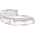 vidaXL Lit avec matelas bleu 140x190 cm tissu